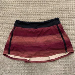 Lulu lemon Orange Skort 10 Tall Pace Setter